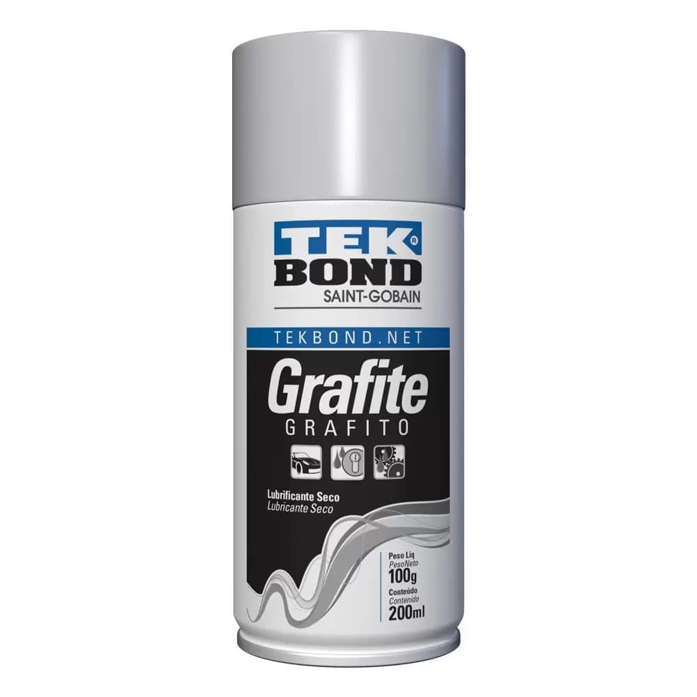 Tekspray Grafite Lubrificante Seco Reduz Desgaste Multiuso