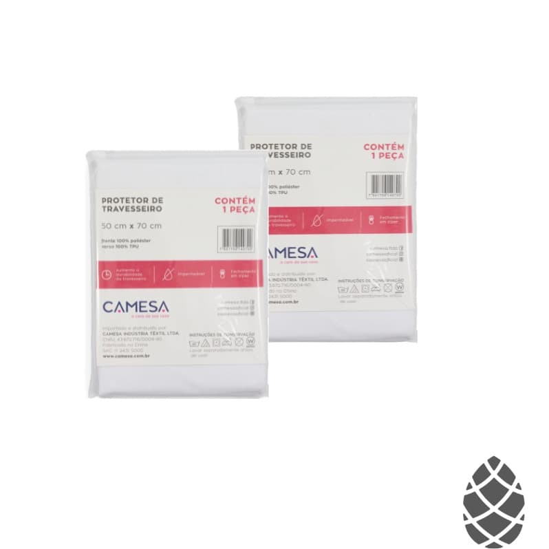 Kit 2 Capas Protetoras De Travesseiro Impermeável Camesa