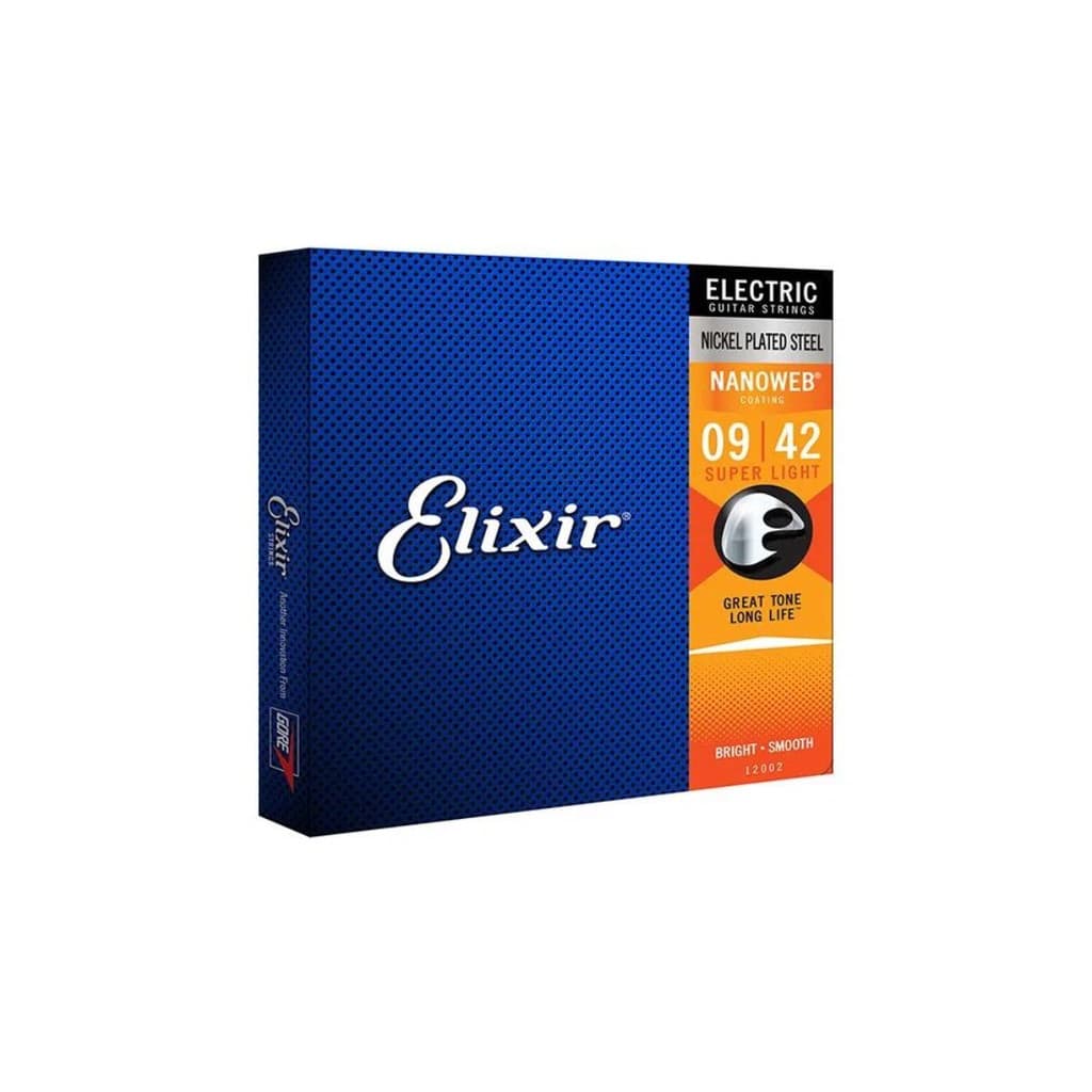 Kit 5 Encordoamentos Guitarra 009 Elixir Super Light Nanoweb 12002 Made in USA