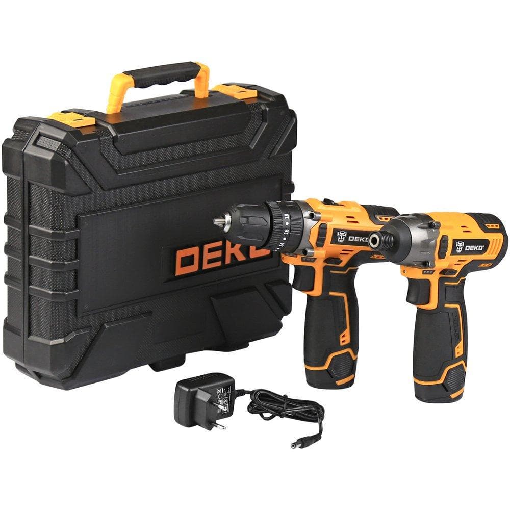Parafusadeira Furadeira Mandril 3/8" + Parafusadeira Impacto Mandril 1/4" Pol 127V 1350rpm - Deko
