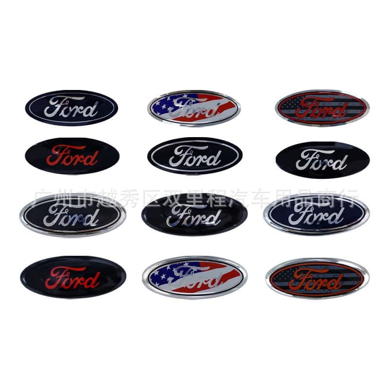 14,3cm 12,5cm Tampa Do Emblema Para O Ford Focus Fiesta Mondeo Ecosport KUGA Fusion KA Logotipo Da Grade Dianteira Crachá Porta-Malas Traseiro Adesivo Capô