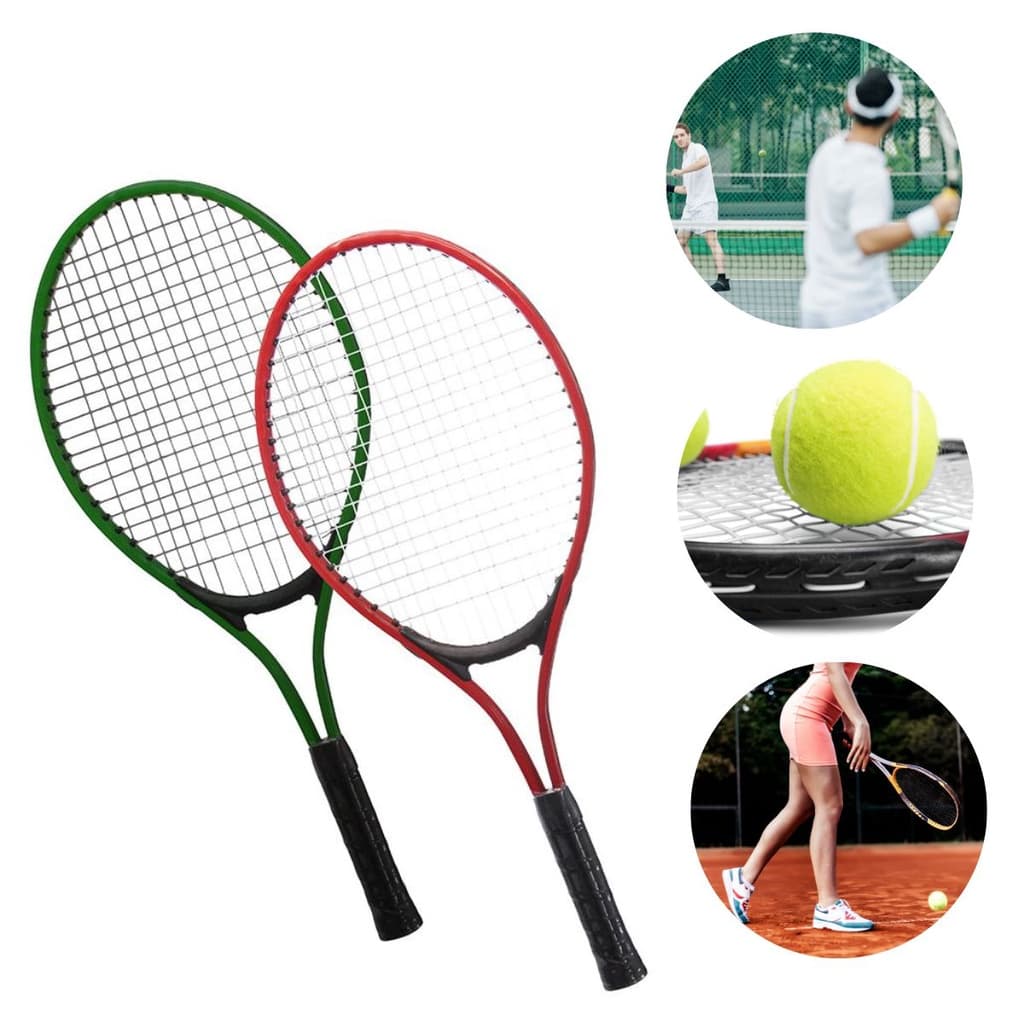 Kit Com 02 Raquete De Tenis +1 Bola +1 Bolsa