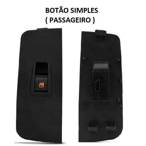 Botão Interruptor Vidro Elétrico Palio Siena Strada Simples Passageiro Ambar