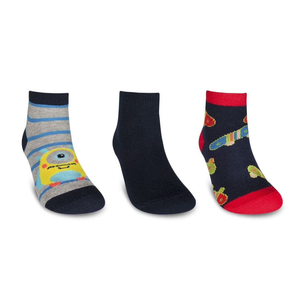 Kit 3 Meias SoqueteHoahi Desenho Menino Infantil 23 /27