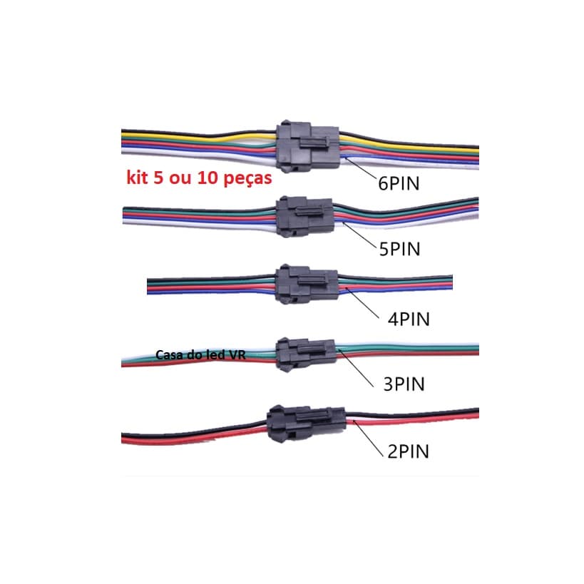 5/10 x Conector De Engate Rápido Macho Fêmea 2 vias 3 vias 4 vias 5 vias 6 vias