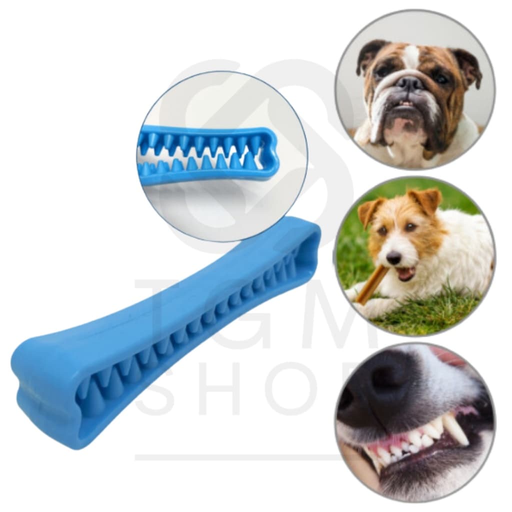 Escova De Dente Interativo Pet Brinquedo Mordedor Dental Higienizador Massageador Gengiva Removedor Tártaros Cachorro - Furacão Pet Osso Chiclete Maciço Para Cães Mordedor Higiênico Dente Clean Cao Dog 3x1  Massageador Gengiva Removedor Tártaros