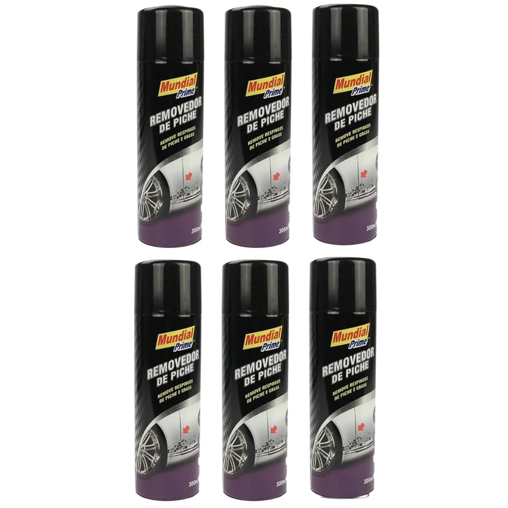 Kit 6 REMOVEDOR DE PICHE COLA GRAXA SPRAY 300ML MUNDIAL PRIME