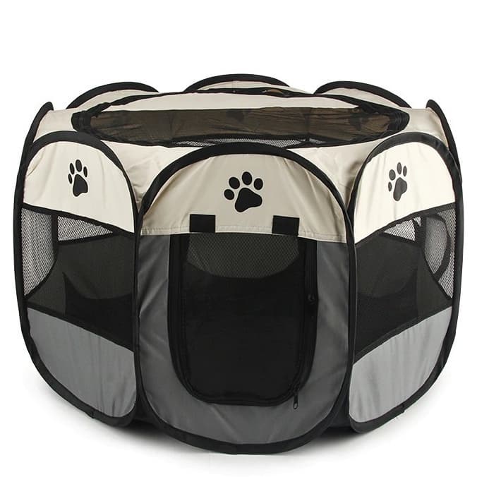 Cercado Casinha Chiqueirinho Dobravel Portatil Cão Gatos Pet