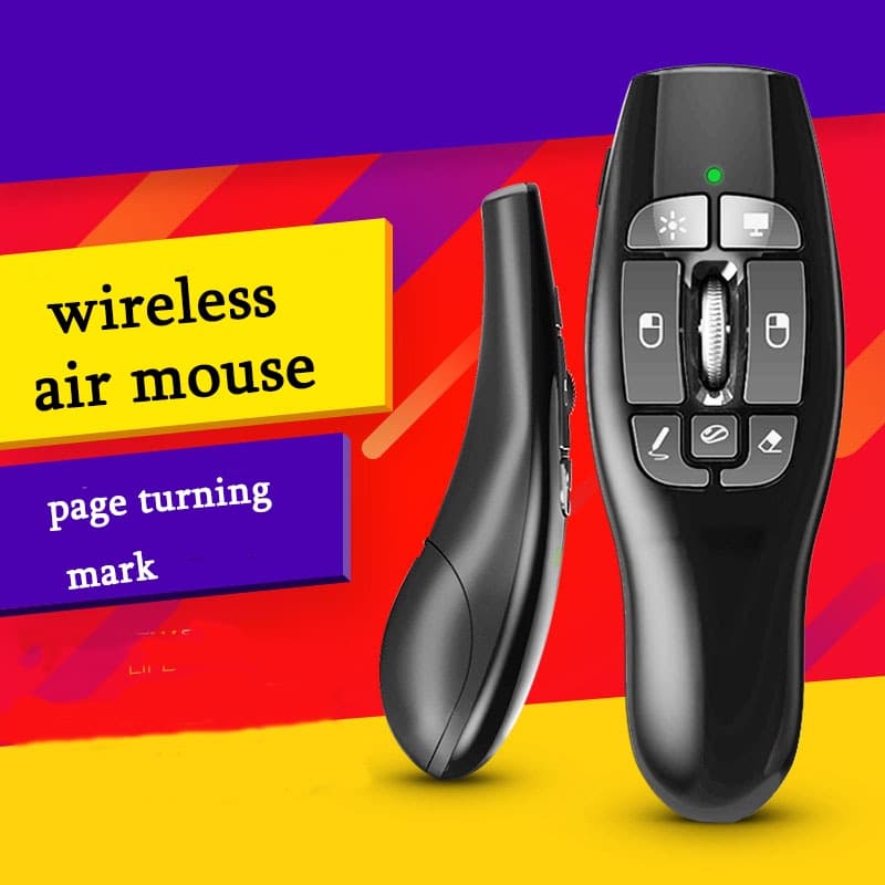 Mouse Sem Fio 2.4G Air Com Roda De Rolagem Controle Remoto Mini Fly Para Apresentador PPT PC Windows Android Caixa De TV