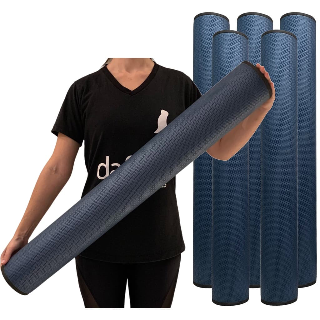KIt 5 Rolos Massagem Liberação Miofascial 90x12cm Azul Marinho DF1071 Dafoca Sports