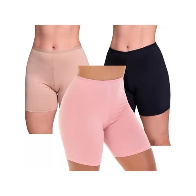 Short Anágua Liso Segunda Pele Feminino