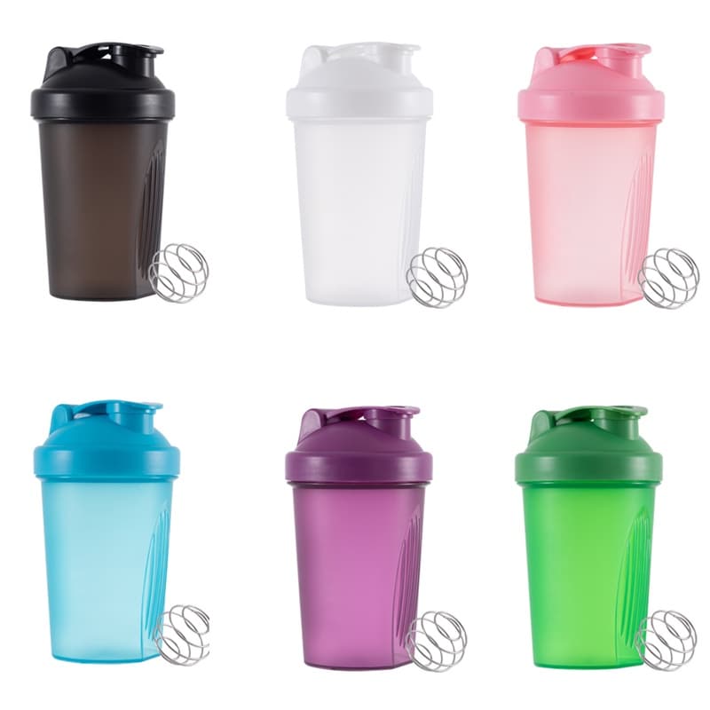 Garrafa Misturadora De 400ML Com Bola Batedora Inoxidável BPA Free Plastic Protein Shakes À Prova De Vazamentos Para