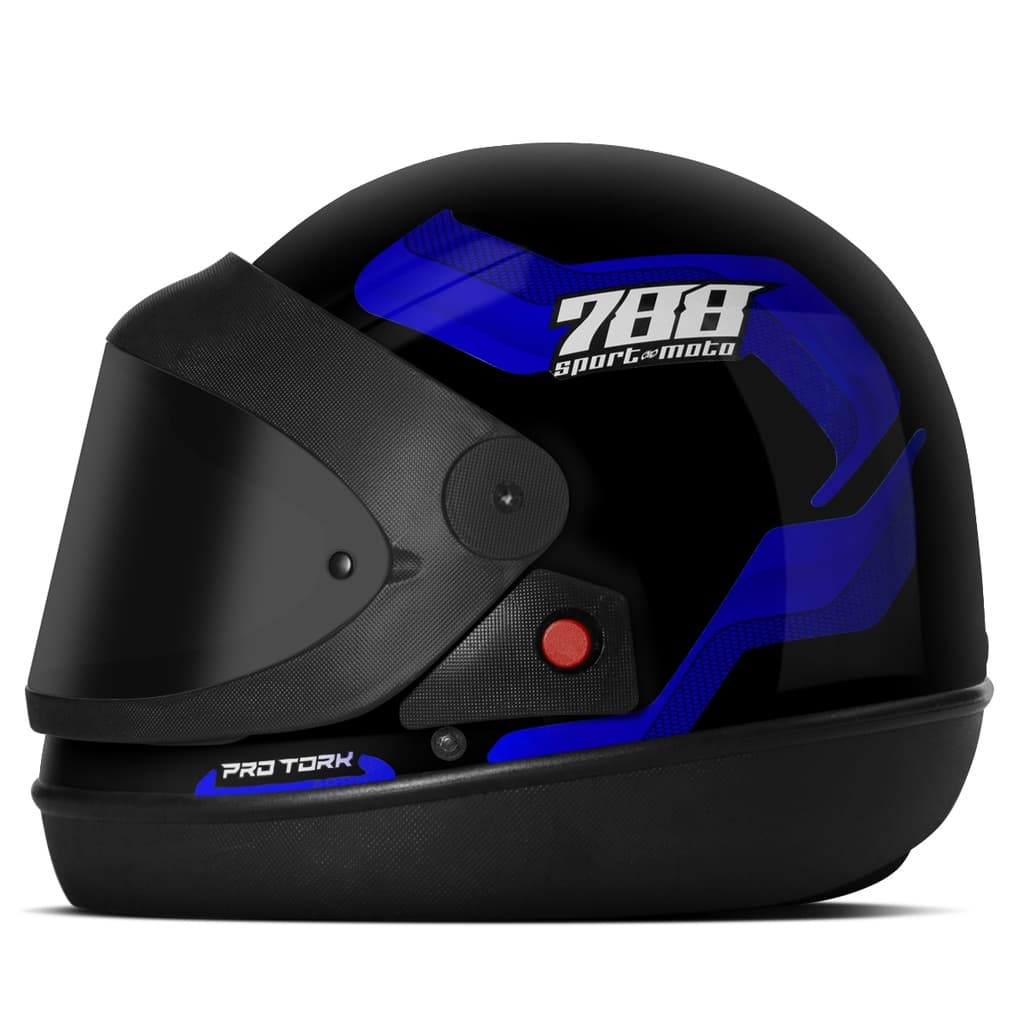 Capacete Integral Sport Moto 788 Pro Tork Fechado Viseira Automática Fumê Masculino e Feminino