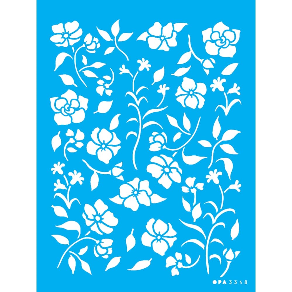 Stencil OPA Estamparia Floral III 15x20cm - 3348
