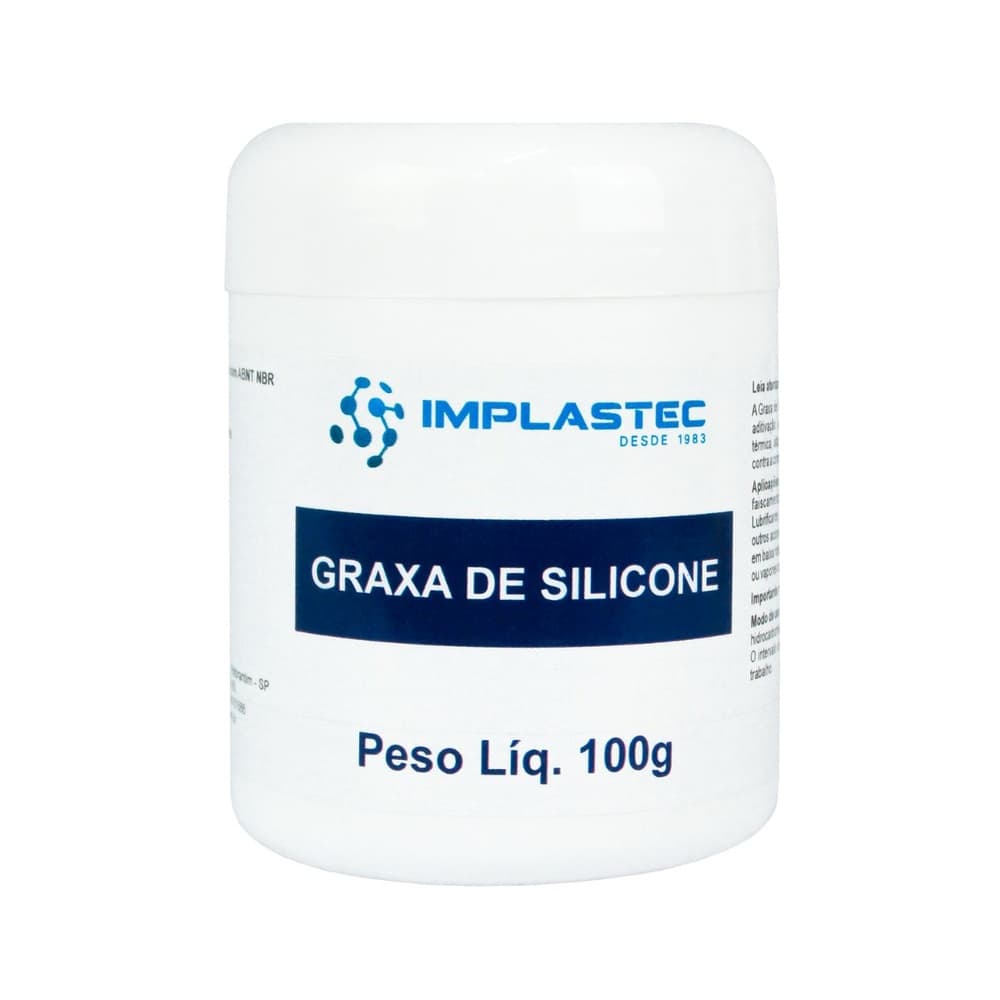 Graxa Branca de Silicone Lubrificante Dielétrica Pote 100g Implastec IGS 200