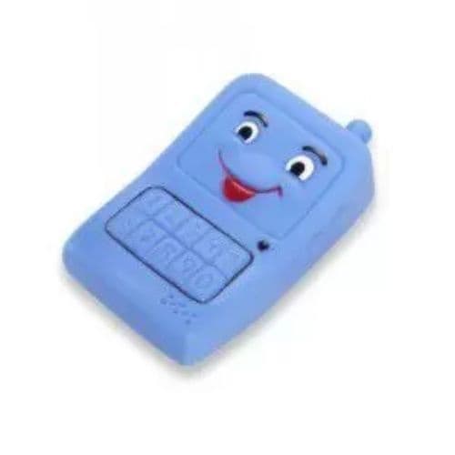 Mordedor de Silicone Celular Azul Pais e Filhos Macio Bebê