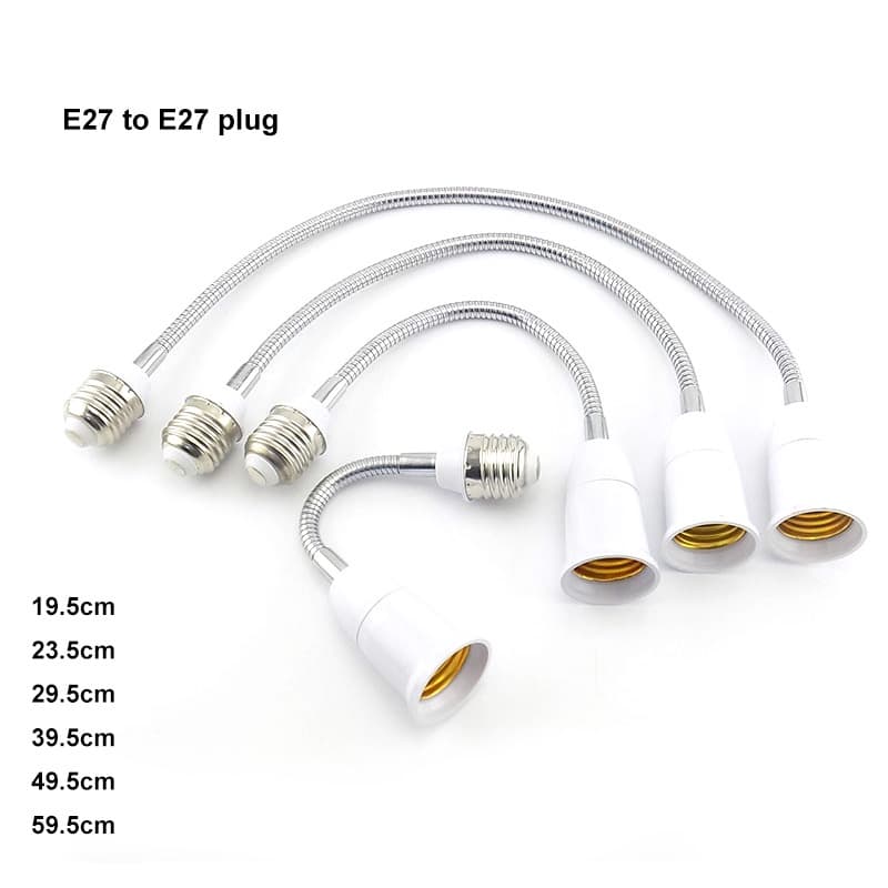6 Tamanho Base De Lâmpada LED Flexível E27 A E27 Adaptador Extensor De Extensão De Tomada De Energia Ca BRA