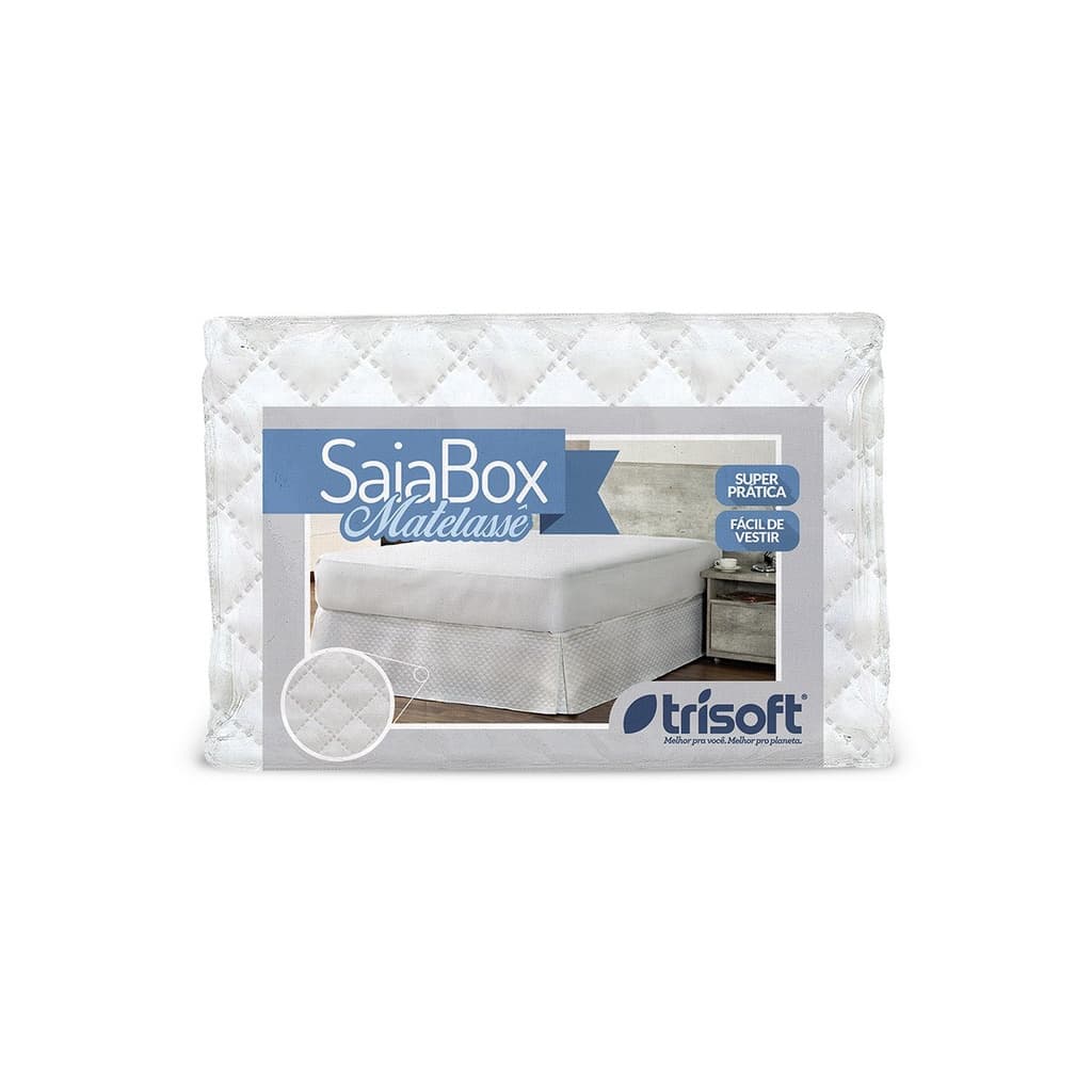 Saia Box Casal Matelassê Super Prática Trisoft