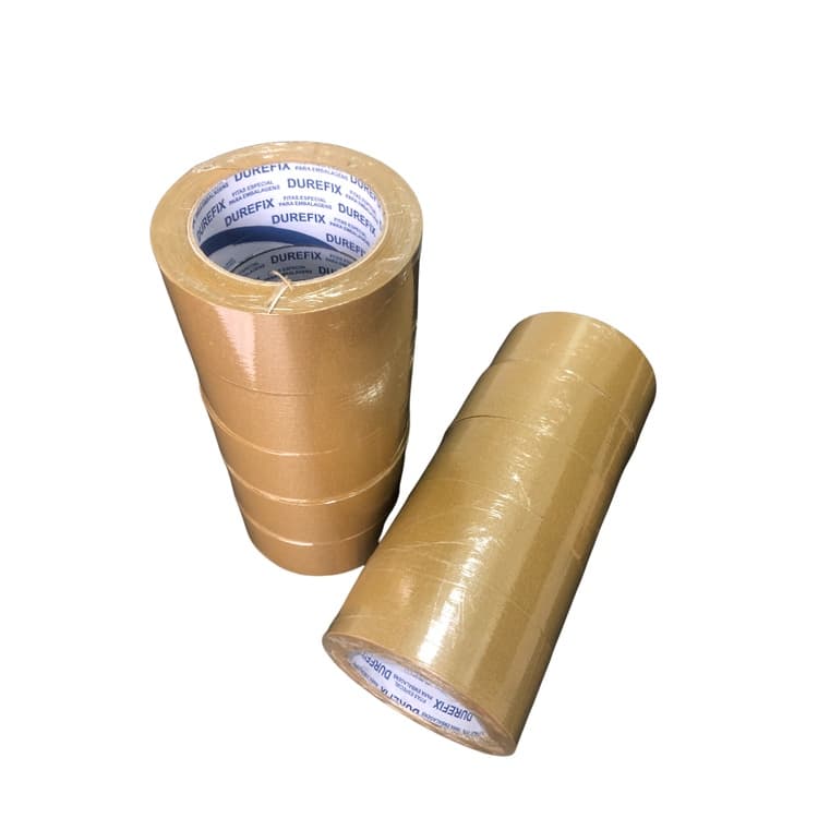 Fita Kraft Adesiva Crepado 50m x 48cm Papel Marrom Puro - 5 rolos