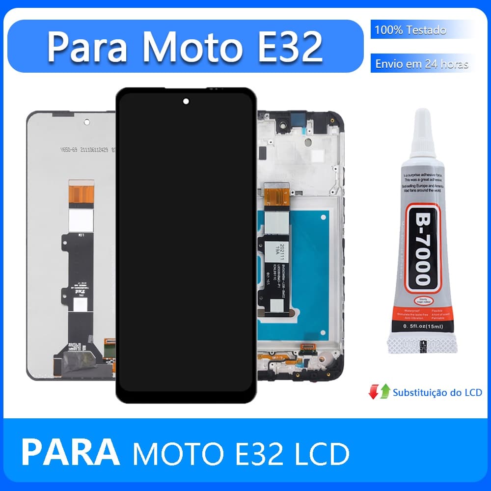 6.5" Premium Tela Frontal Display Para Motorola Moto E32 E32s Compatível Xt2227 Xt2229 Xt2231 Lcd