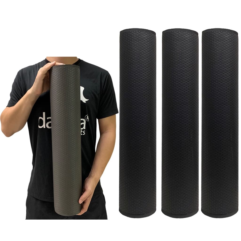Kit 3 Rolos Massagem Liberação Miofascial 60x12cm Preto DF1062 Dafoca Sports