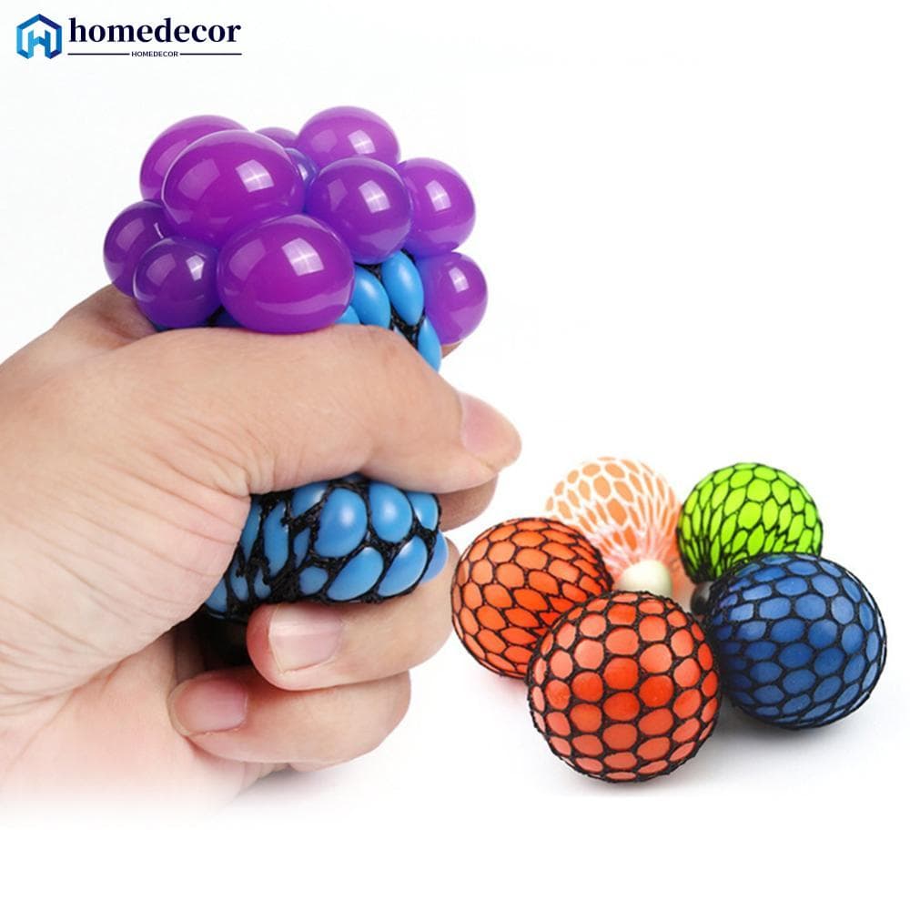 HOMEDECOR 5CM Anti Stress Ball Reliever Bola De Malha-Tensão Toy De Alívio De Humor De Uva G2X9