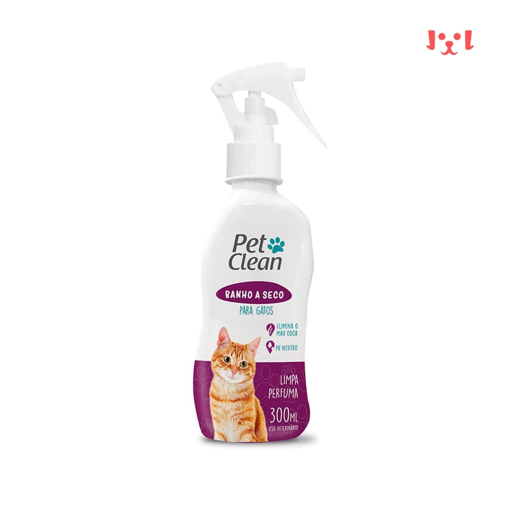 Banho a Seco Gatos Spray Liquido Pet Clean 300ml
