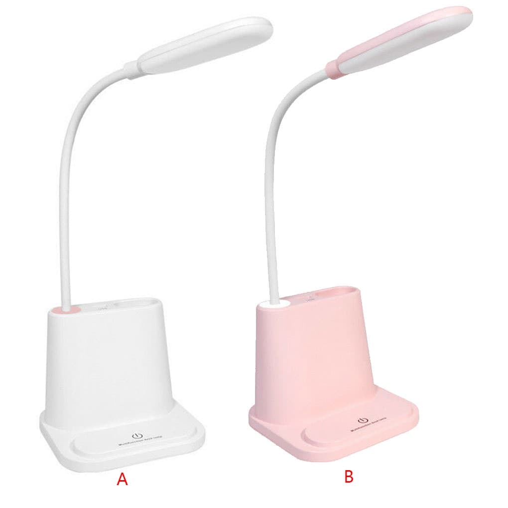 Luminária de Mesa Led Articulada Recarregável Celular Porta lápis Caneta USB Power Bank