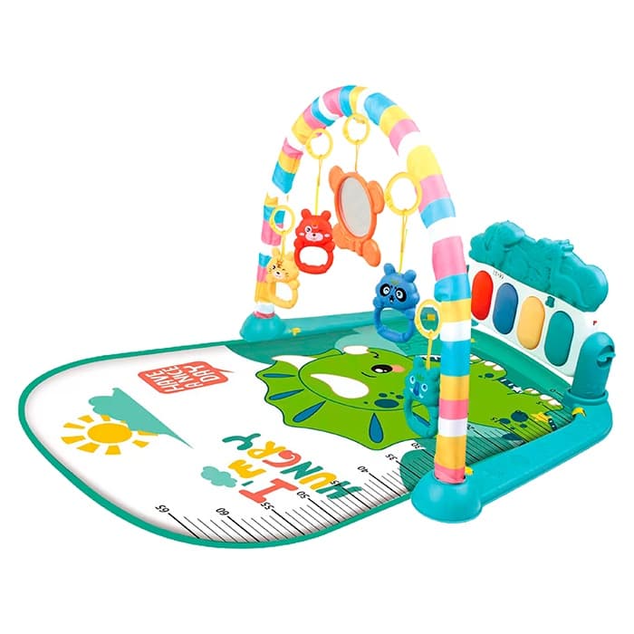 Tapete De Atividades Piano Musical Com Chocalho Colorido Descanso Bebê Tapete Infantil