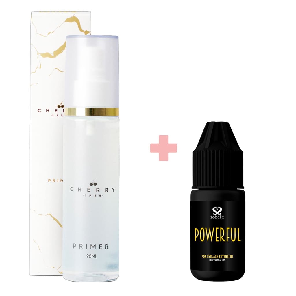 Primer Cherry Lash 90ml + Adesivo Cola Sobelle Powerful 3g