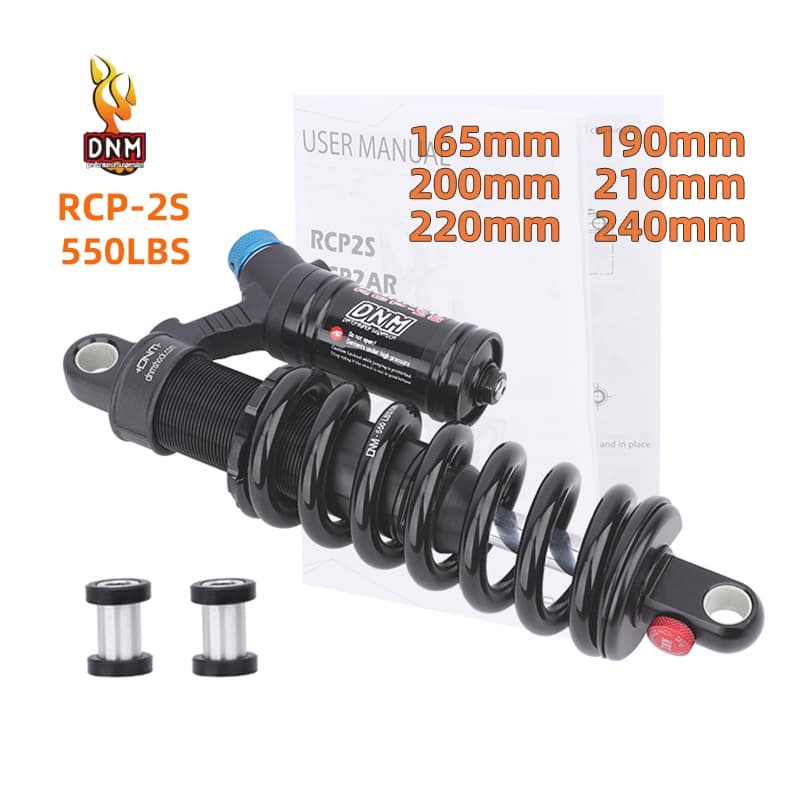 DNM RCP2S Mountain Bike Amortecedor Traseiro 550LBS Primavera Cauda Macia 165mm/190mm/200/210/220/240mm Para AM/FR/DH/MT
