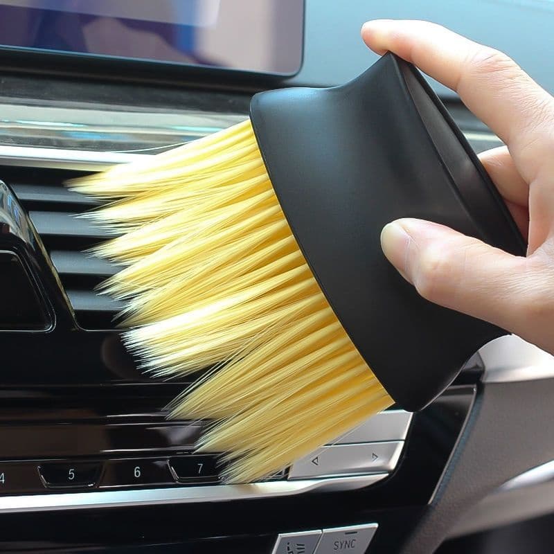 Suprimentos de limpeza de carro cuidados interiores escova macia lacuna ferramenta de remoção de poeira multifuncional c