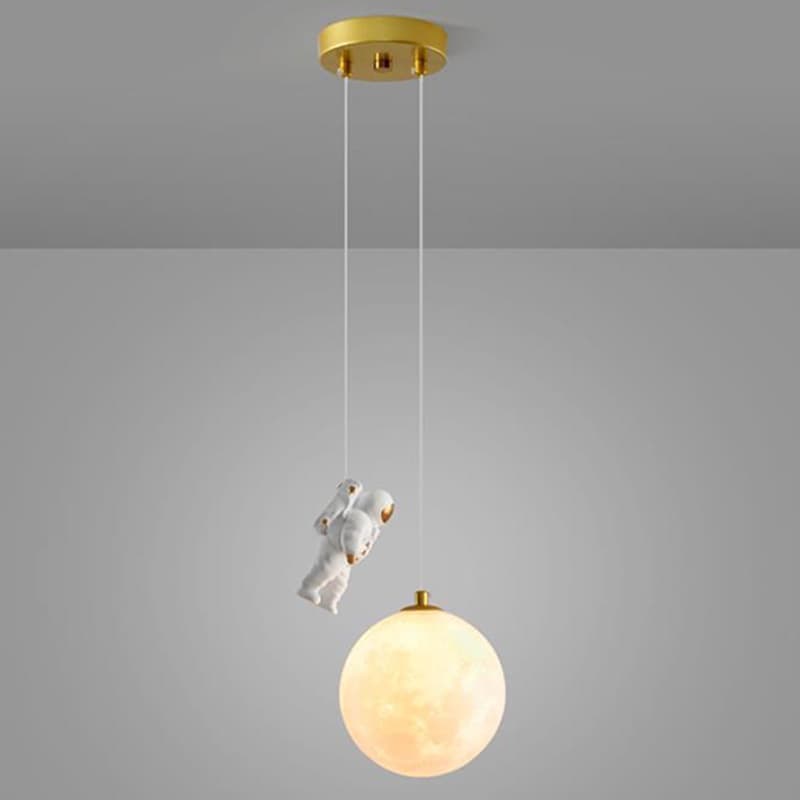 CIMI Lustre Quarto Infantil Cabeceira Minimalista Moderno Luminária Pendente Astronauta
