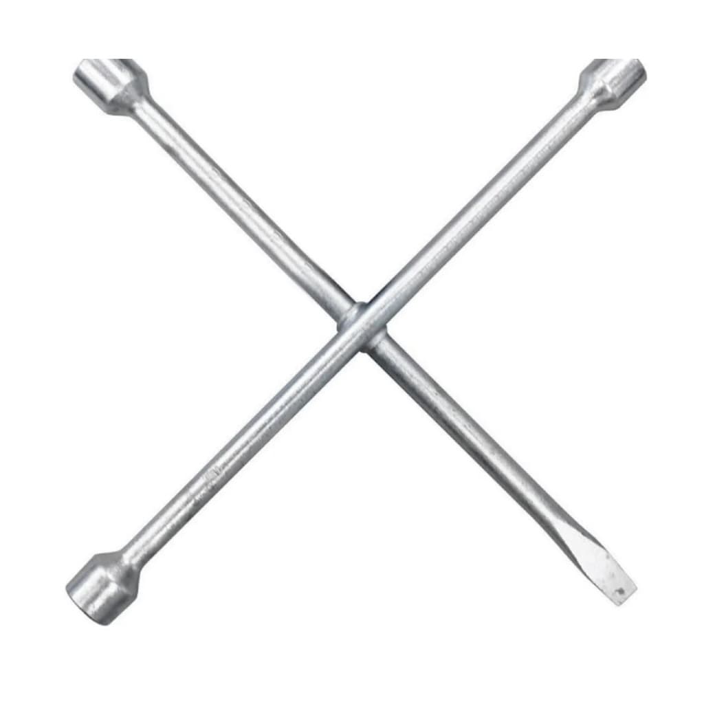 Chave De Roda Tipo Cruz 3 Soquetes 1 Espátula 17x19x21mm Fenda Brasfort Carro
