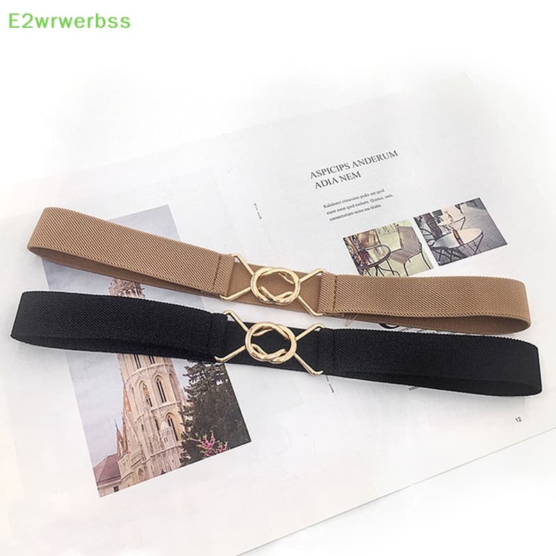 [E2wrwerbss] Cintos De Moda Faixa De Cintura Feminina Elástica Fina Acessórios De Vestuário Novo