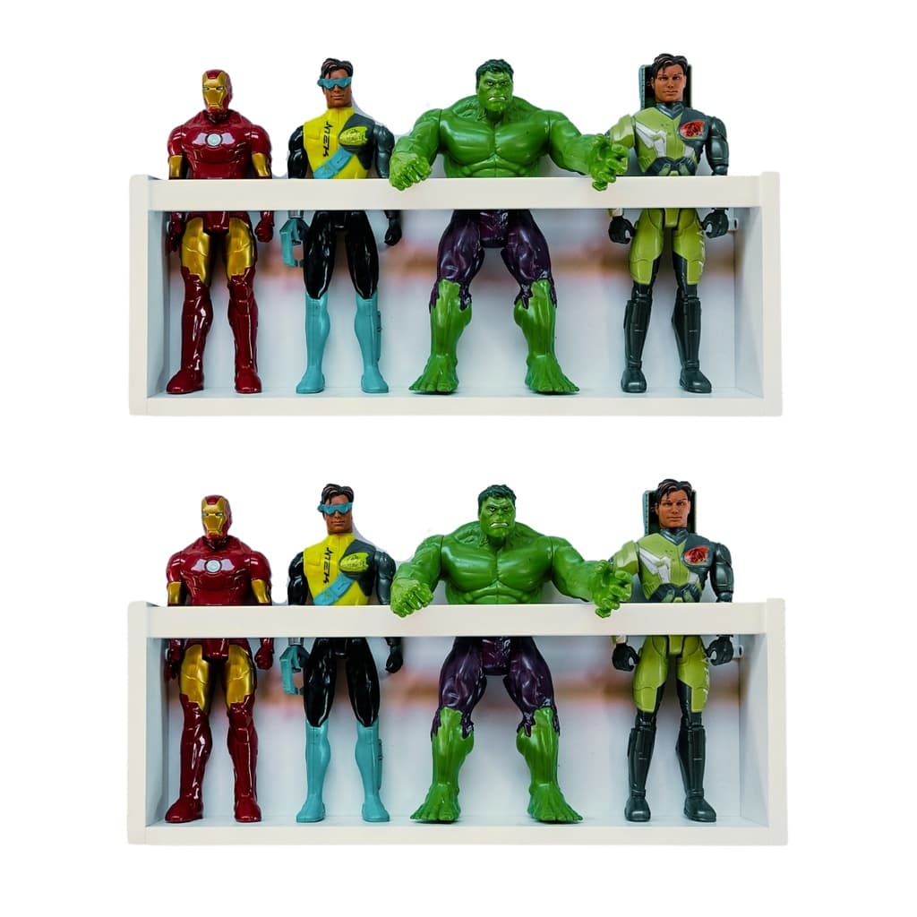 2 Estantes Para Bonecos Heróis Bonecas Barbie Organizador de Brinquedos de Criança 55cm