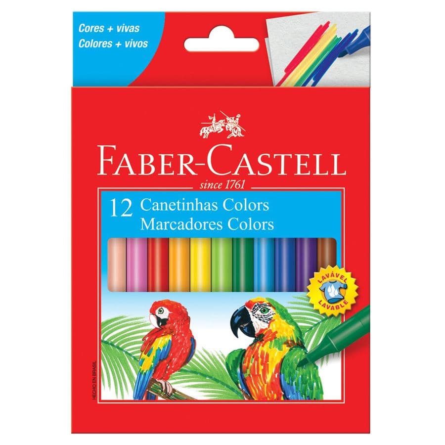 Canetinha Faber Castell com 12 Cores