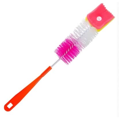 Escova de Limpeza com Bucha na Ponta para Copos e Mamadeiras 39cm