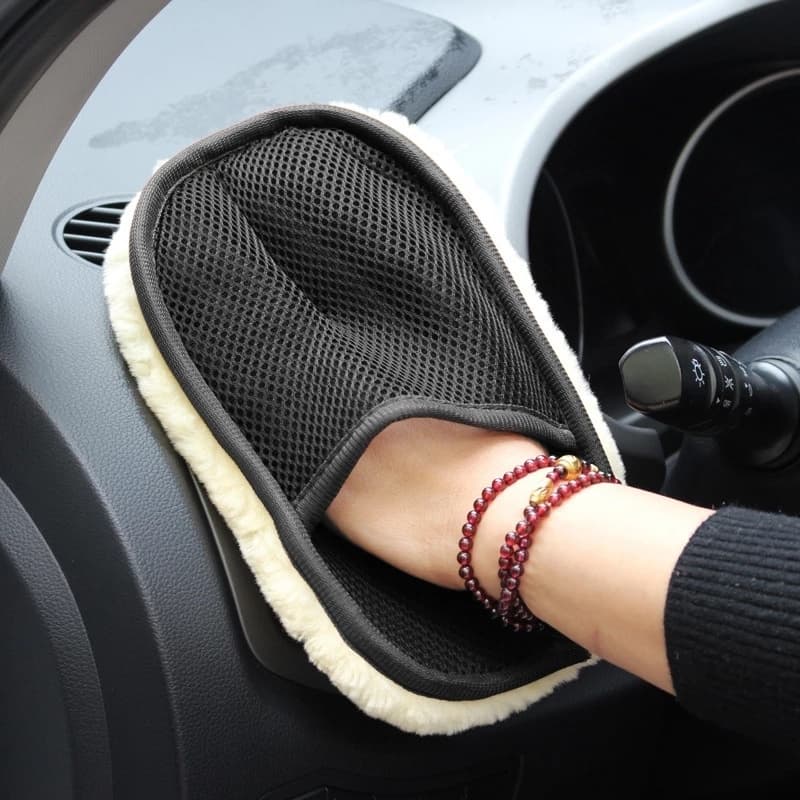 Luvas Multifuncionais Da Limpeza Do Carro Lã Macia/Escova De Lavagem Automóvel/Ferramentas Superiores