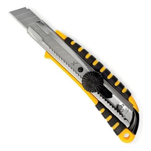 Estilete Profissional Largo 18mm Emborrachado Com Trava
