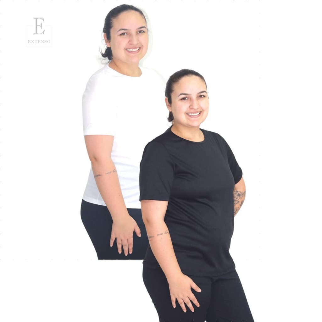 Kit 2 Camisas Feminina Fitness Térmica Plus Size Manga Curta