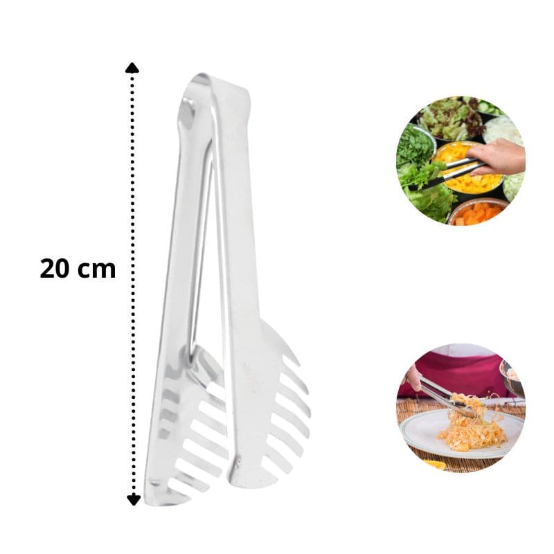 Pegador Macarrão Salada Massa Aço Inox 20cm