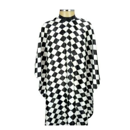 Capa de corte barbeiro cetim adulto 145x125cm fecho zíper unisex