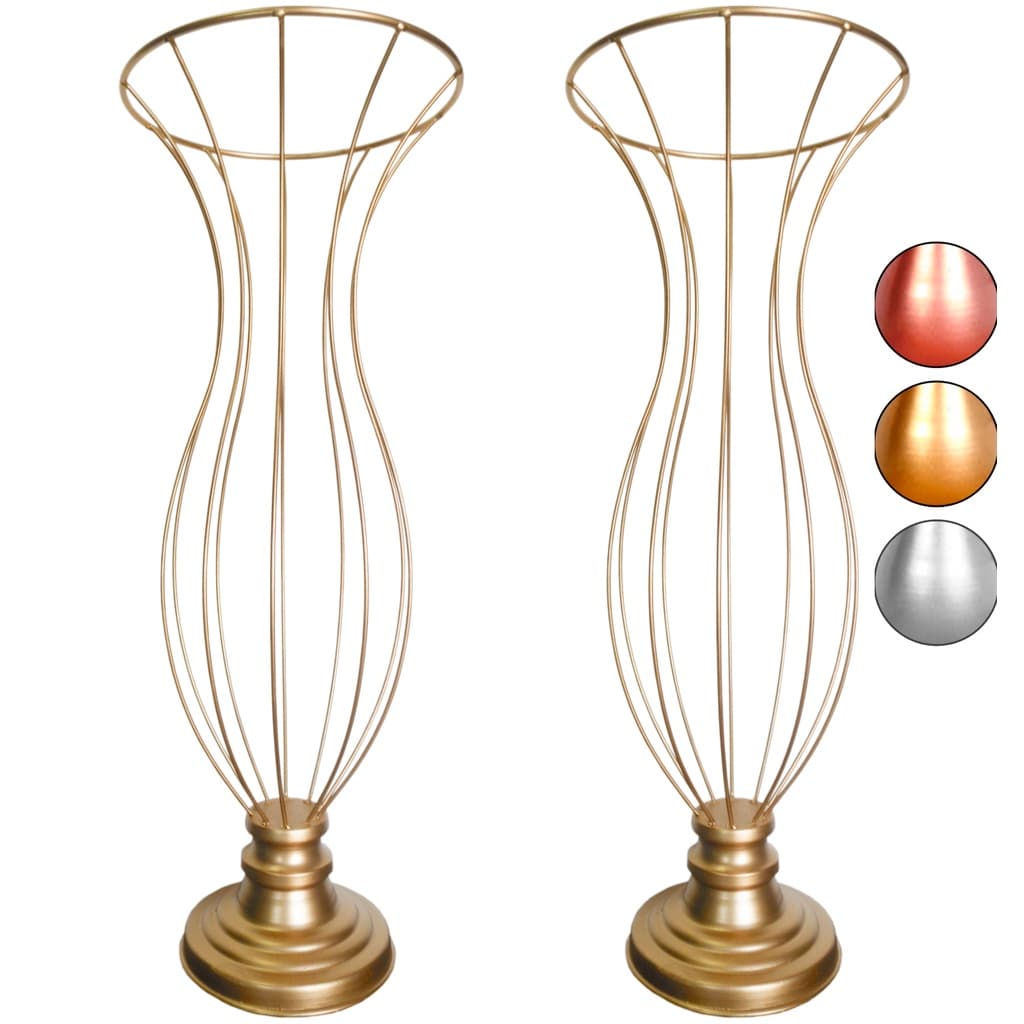 2 Vasos Armação Aramado Para Pedrarias ou Pérolas Kit Decoração Luxo Festas e Casamentos