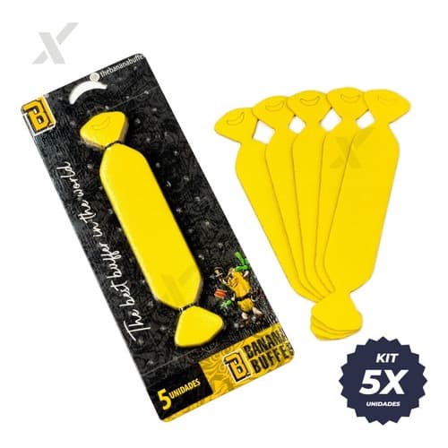 Banana Buffer Feltro Protetor de Espátula Envelopamento Adesivo Kit com 5 Unidades