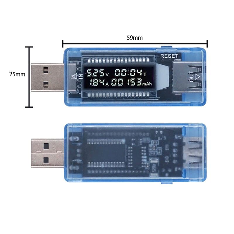 Medidor De Tensão Capacidade De Corrente USB Banco De Energia