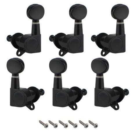 Tarraxas Modelo 3R3L Para Guitarras Tipo LesPaul Pretas