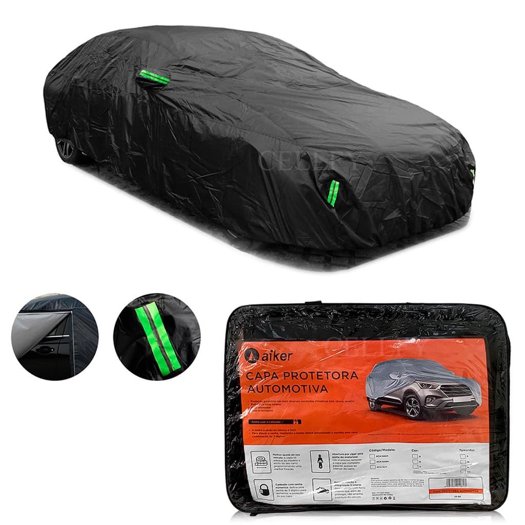 Capa Automotiva Impermeável P/Carro Proteção Anti Raio UV