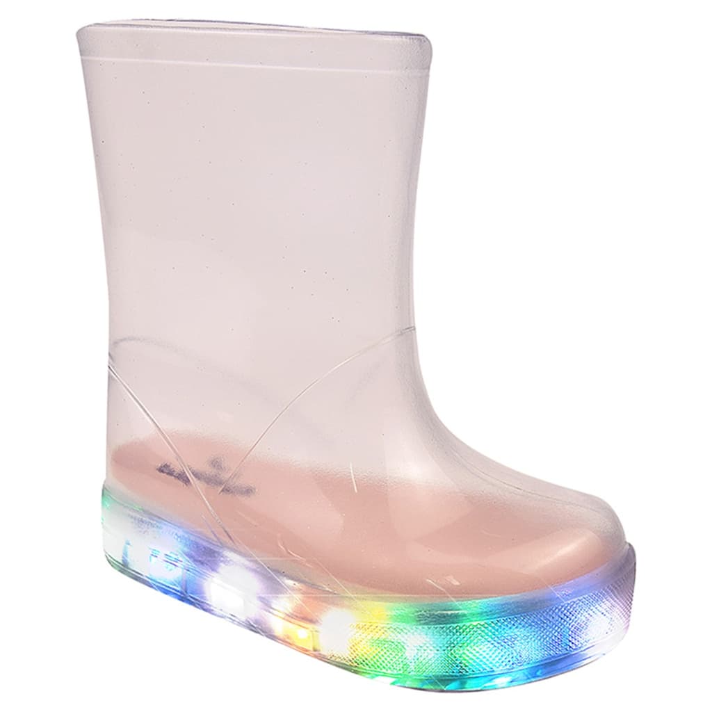 Galocha Led Luz Coturno Infantil Light Chuva Impermeável Nº 21 ao 26 Menino Menina