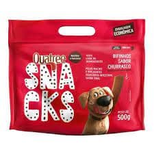 Petisco Quatree Snacks Bifinhos Churrasco para Cães - 500g